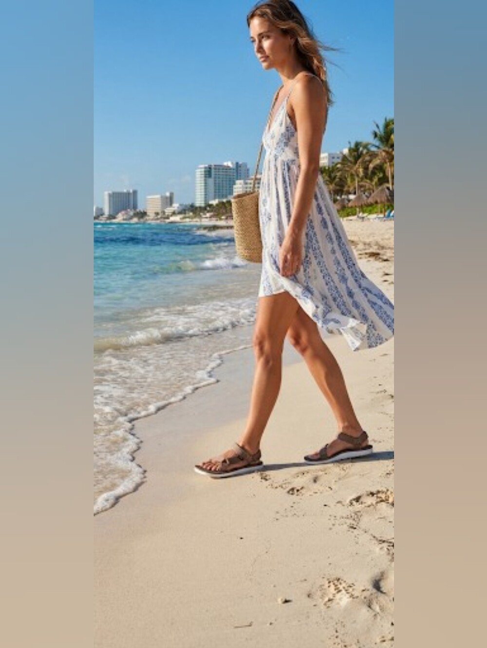 TEVA=Brown Adjustable Strap Sandals - Picture 3 of 9